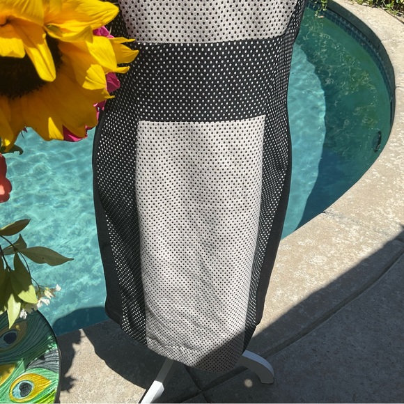 Yoana Baraschi Sz 12 Polka Dot sleeveless sheath black white Dress 🌸 - Picture 3 of 7